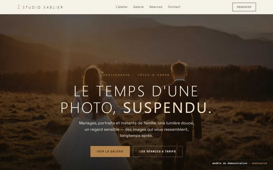 Aperçu du site Studio Sablier