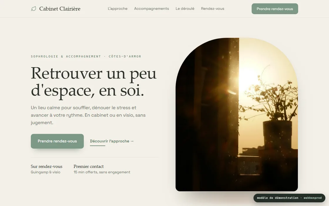 Aperçu du site Cabinet Clairière